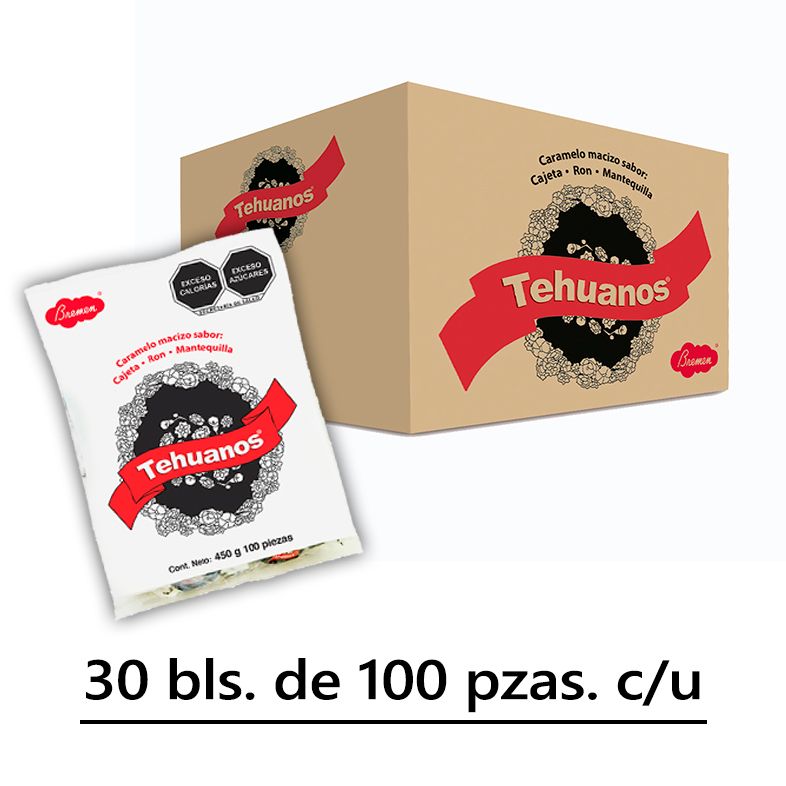 Tehuano - Cartón con 30 bolsas con 100 pzas. c/u
