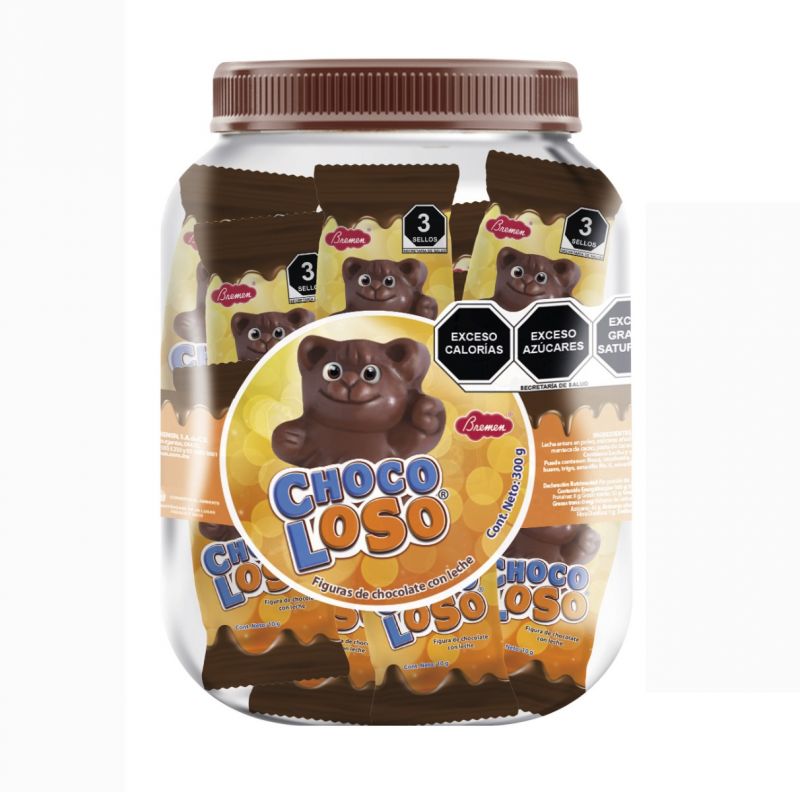 Chocoloso Bremen bote c/30 pzas.