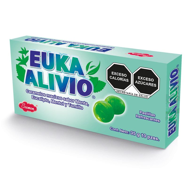                                      EUKA ALIVIO - Paquete de 3 cajas con 10 caramelos c/u