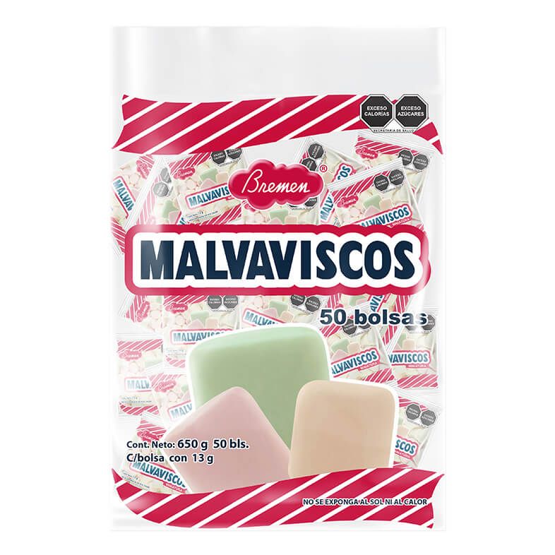 Malvavisco Mini Bolsón - Bolsón con 50 pzas con 13 g